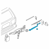 OEM 2002 Nissan Pathfinder Rear Window Wiper Arm Assembly Diagram - 28780-2W10A