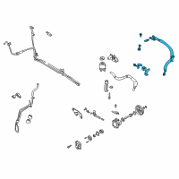 OEM Infiniti I30 Power Steering Pressure Hose Assembly Diagram - 49720-2Y90A