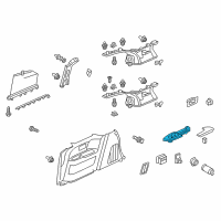 OEM 2012 Honda Odyssey Holder, Passenger Side Cup (Warm Gray) Diagram - 84611-TK8-A01ZA