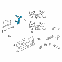 OEM 2015 Honda Odyssey Garnish Assy., R. Quarter Pillar *NH556L* (GRAY) Diagram - 84131-TK8-A01ZA