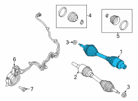 OEM 2021 Ford F-150 SHAFT - FRONT AXLE Diagram - ML3Z-3A428-B
