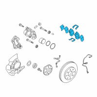 OEM 2017 Hyundai Azera Front Disc Brake Pad Kit Diagram - 58101-3VA70