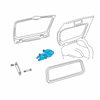 OEM 1998 GMC Sonoma End Gate Window Latch Assembly <Use 1C6L Diagram - 16635395