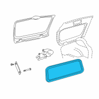 OEM 2003 Chevrolet Blazer Weatherstrip Asm-Lift Gate Window Diagram - 15761642