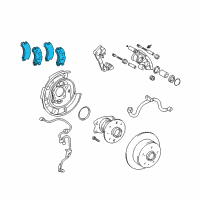 OEM 2003 Toyota Avalon Rear Pads Diagram - 04466-41020