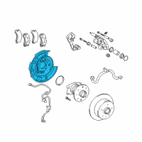 OEM 2000 Toyota Avalon Splash Shield Diagram - 46504-07011