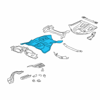 OEM 2012 Honda Crosstour Panel Set, RR. Floor Diagram - 04655-TL0-G00ZZ