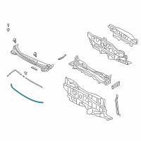 OEM 2017 Hyundai Elantra GT Weatherstrip-Hood Diagram - 86431-A5000