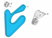 OEM 2018 Kia Soul Ribbed V Belt Diagram - 252122E310