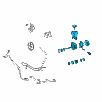 OEM 2001 Toyota Tacoma Power Steering Pump Diagram - 44320-04043