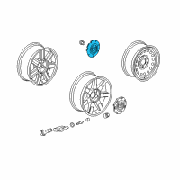 OEM 2008 Cadillac Escalade ESV Hub Cap Diagram - 9597286