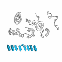 OEM 2005 Acura MDX Rear Brake Pads (Axs38 Diagram - 43022-S3V-A12