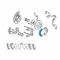 OEM 2002 Honda Odyssey Shoe A, Rear Brake Diagram - 43153-S0X-A02