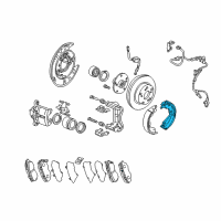 OEM 2003 Honda Odyssey Shoe B, Driver Side Parking Brake Diagram - 43155-S0X-A02