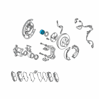 OEM Acura MDX Bearing Assembly, Rear Hub Diagram - 44300-S3V-A61