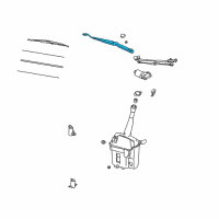 OEM Toyota Matrix Wiper Arm Diagram - 85211-01010