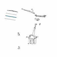 OEM 2005 Toyota Tacoma Blade Assembly Refill Diagram - 85214-01011