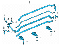 OEM 2020 Chevrolet Corvette Center AC Tube Diagram - 84671738