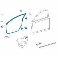 OEM Lexus CT200h WEATHERSTRIP, Front Door Diagram - 67861-76011