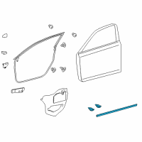 OEM 2017 Lexus CT200h WEATHERSTRIP, Front Door Diagram - 67863-76010