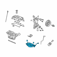 OEM Honda Pan Assembly, Oil Diagram - 11200-5PH-A00