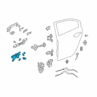 OEM 2009 Acura TSX Handle Assembly, Left Rear Inside (Premium Black) Diagram - 72660-TL2-A01ZA