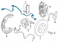 OEM Cadillac Wear Sensor Diagram - 84962688