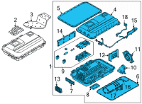 OEM Kia Battery System Assembly Diagram - 37501P4000