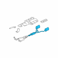 OEM Lincoln LS Muffler & Pipe Diagram - 3W4Z-5230-BA