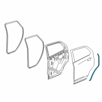 OEM 2017 Buick Envision Rear Weatherstrip Diagram - 23240652