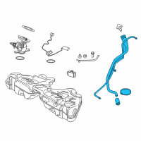 OEM BMW ActiveHybrid 5 Plastic Filler Pipe Diagram - 16-11-7-255-601