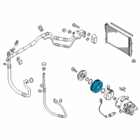 OEM Hyundai Elantra Coupe PULLEY Assembly-Air Conditioning Compressor Diagram - 97643-3R000