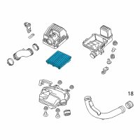 OEM 2013 Acura ILX Air Cleaner Element Assembly Diagram - 17220-RW0-A01