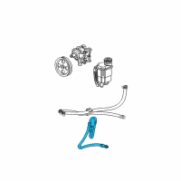 OEM 2002 Dodge Ram 1500 Line-Power Steering Pressure Diagram - 52106526AF