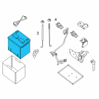 OEM 2019 Nissan Sentra Batteries Diagram - 244104AF0B