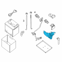 OEM Nissan Bracket Battery Diagram - 64860-1KM0H