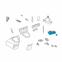 OEM 2003 Pontiac Vibe Dash Control Unit Diagram - 88973322