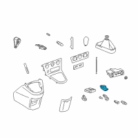 OEM Pontiac Vibe Receptacle Asm, Accessory Power Diagram - 19205416