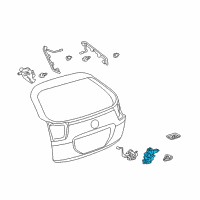 OEM Lexus Back Door Lock Assembly Diagram - 69350-0E020
