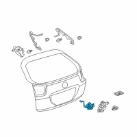 OEM Lexus RX400h Back Door Lock Assembly Diagram - 69350-0E010