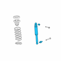 OEM 2008 Acura MDX Shock Absorber, Rear Diagram - 52610-STX-A04