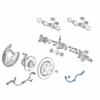 OEM 2019 Honda CR-V Hose Set, Left Rear Brake Diagram - 01468-TNY-E00