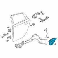 OEM Honda Clarity Latch Assembly, Rear Diagram - 72610-TRT-A01