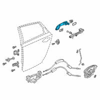 OEM 2019 Honda Clarity Handle Complete Passenger Side (Modern Steel Metallic) Diagram - 72641-TRV-A71ZA