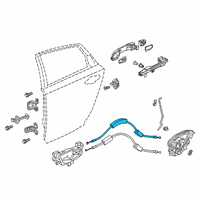 OEM 2019 Honda Clarity Cable, Rear Diagram - 72631-TRT-A01