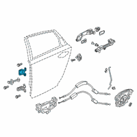 OEM 2020 Honda Clarity Hinge, Right Rear Door Up Diagram - 67910-TRT-003ZZ