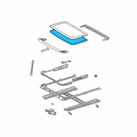 OEM 2003 Toyota Corolla Sunroof Glass Weatherstrip Diagram - 63251-02020