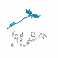 OEM 2010 Ford Edge Muffler & Pipe Diagram - 9T4Z-5230-B