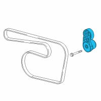 OEM Chevrolet Spark Serpentine Tensioner Diagram - 12638689