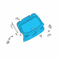 OEM BMW X7 TRUNK LID, TOP Diagram - 41-00-7-931-947